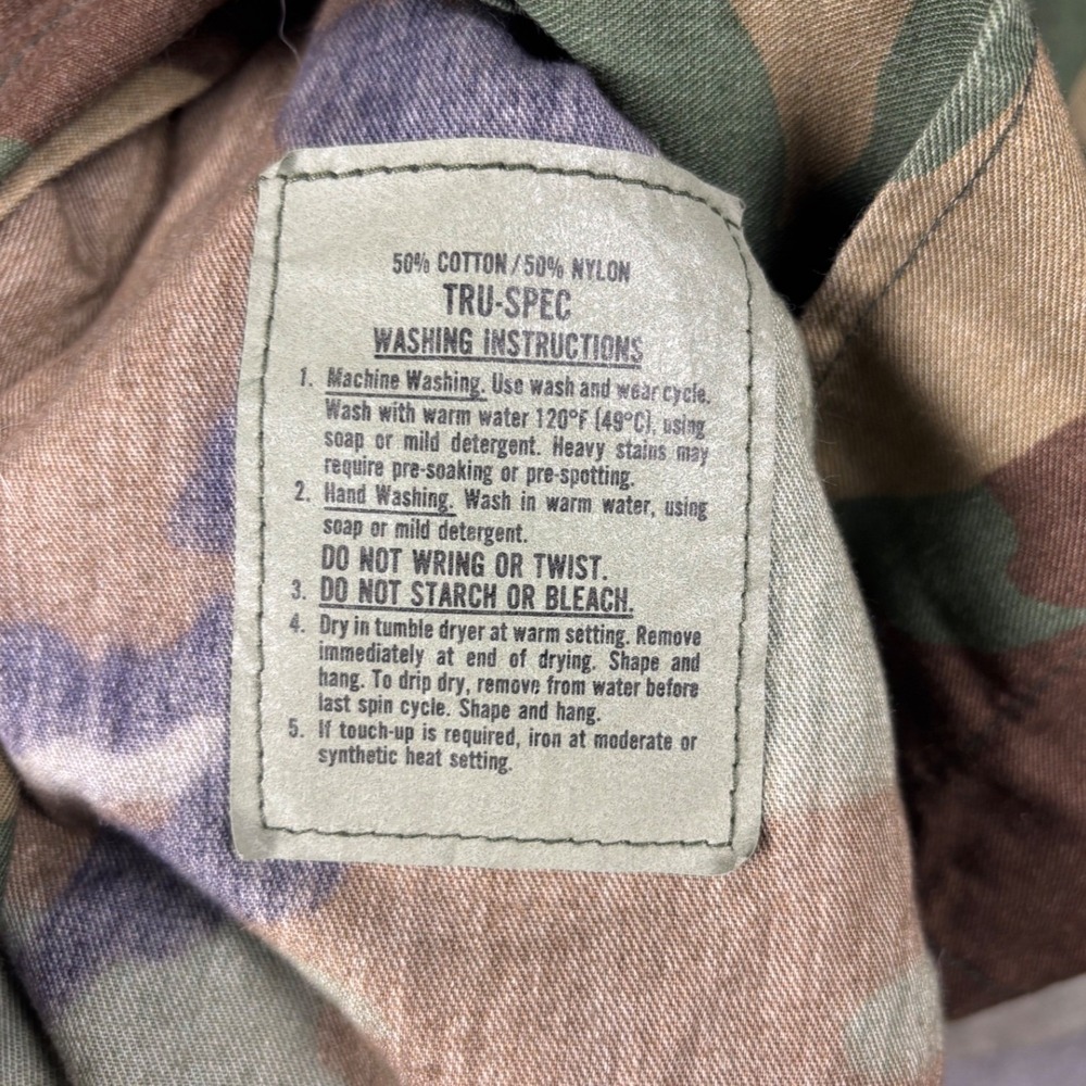 TRU-SPEC BDU Military Field Jacket Woodland Camo XX-Large Regular Green - Picture 7 of 11